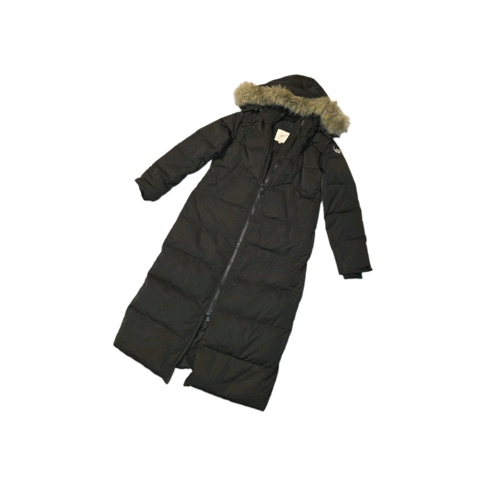 Fitouch Waukee Polyester Long Size M Black 750+ Fill Power Parka Coat - Picture 2 of 10